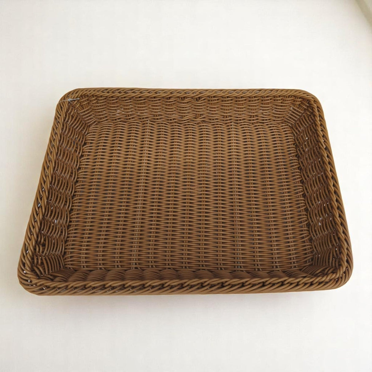 AKDC Wire Rectangle Tray Organizer for Home Bathroom Table Decoration - 40cmX30cmX6cm - (Beige) - Al Kabayel Discount CentreAKDC Wire Rectangle Tray Organizer for Home Bathroom Table Decoration - 40cmX30cmX6cm - (Beige)RattansAKDCAl Kabayel Discount Centre