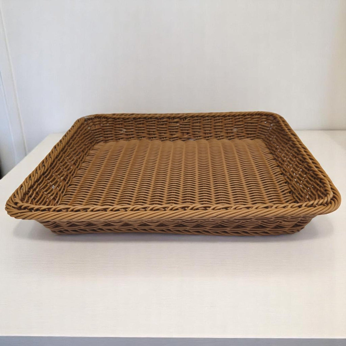 AKDC Wire Rectangle Tray Organizer for Home Bathroom Table Decoration - 40cmX30cmX6cm - (Beige) - Al Kabayel Discount CentreAKDC Wire Rectangle Tray Organizer for Home Bathroom Table Decoration - 40cmX30cmX6cm - (Beige)RattansAKDCAl Kabayel Discount Centre