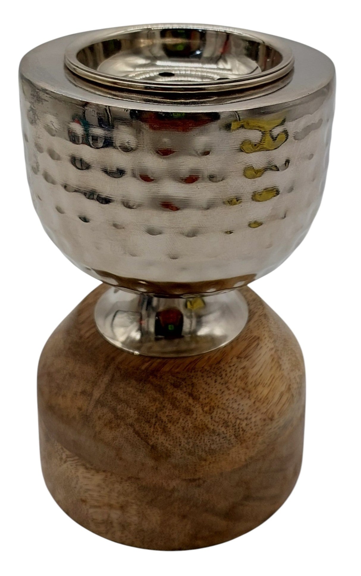 AKDC Wooden and Metal Incense Burner 10cm*15.5cm, Silver/Wood, BD32047L - Al Kabayel Discount CentreAKDC Wooden and Metal Incense Burner 10cm*15.5cm, Silver/Wood, BD32047LHome Décor AccentsAKDCAl Kabayel Discount Centre
