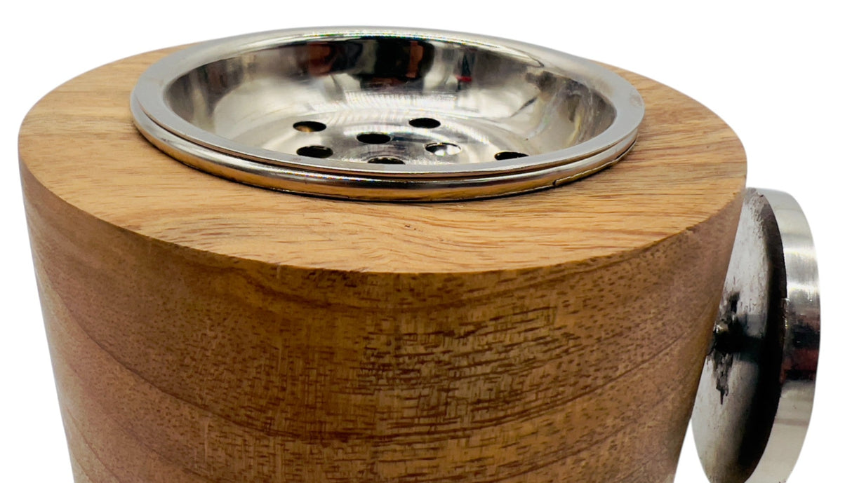 AKDC Wooden and Metal Incense Burner 10cm*8cm, Silver, BD32111 - Al Kabayel Discount CentreAKDC Wooden and Metal Incense Burner 10cm*8cm, Silver, BD32111Home Décor AccentsAKDCAl Kabayel Discount Centre