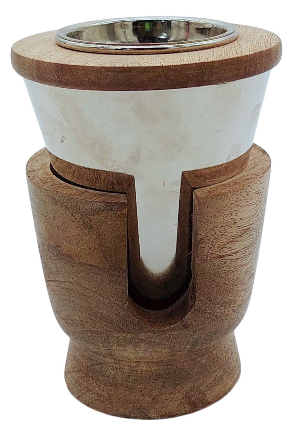AKDC Wooden and Metal Incense Burner 11cm*15cm, Silver/Wood, BD32103 - Al Kabayel Discount CentreAKDC Wooden and Metal Incense Burner 11cm*15cm, Silver/Wood, BD32103Home Décor AccentsAKDCAl Kabayel Discount Centre