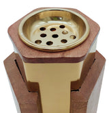 AKDC Wooden and Metal Incense Burner 11cm*18cm, Gold/Wood, BD32047M - Al Kabayel Discount CentreAKDC Wooden and Metal Incense Burner 11cm*18cm, Gold/Wood, BD32047MHome Décor AccentsAKDCAl Kabayel Discount Centre