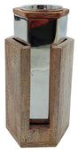 AKDC Wooden and Metal Incense Burner 11cm*21cm, Silver/Wood, BD32107L - Al Kabayel Discount CentreAKDC Wooden and Metal Incense Burner 11cm*21cm, Silver/Wood, BD32107LHome Décor AccentsAKDCAl Kabayel Discount Centre