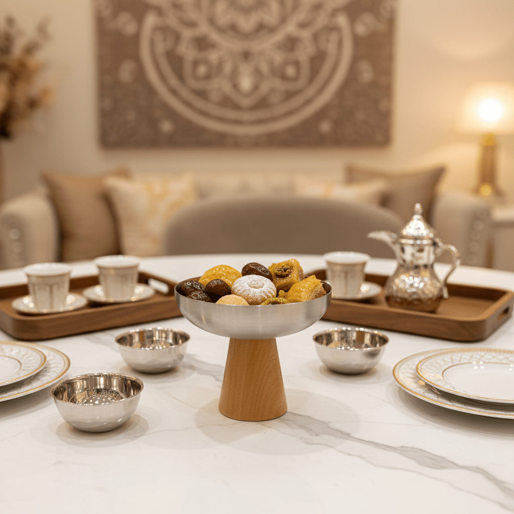 AKDC Wooden Base Silver Metal Dessert Cup with Elegant Design for Small Servings – 150 ml - Al Kabayel Discount CentreAKDC Wooden Base Silver Metal Dessert Cup with Elegant Design for Small Servings – 150 mlBowlsAKDCAl Kabayel Discount Centre