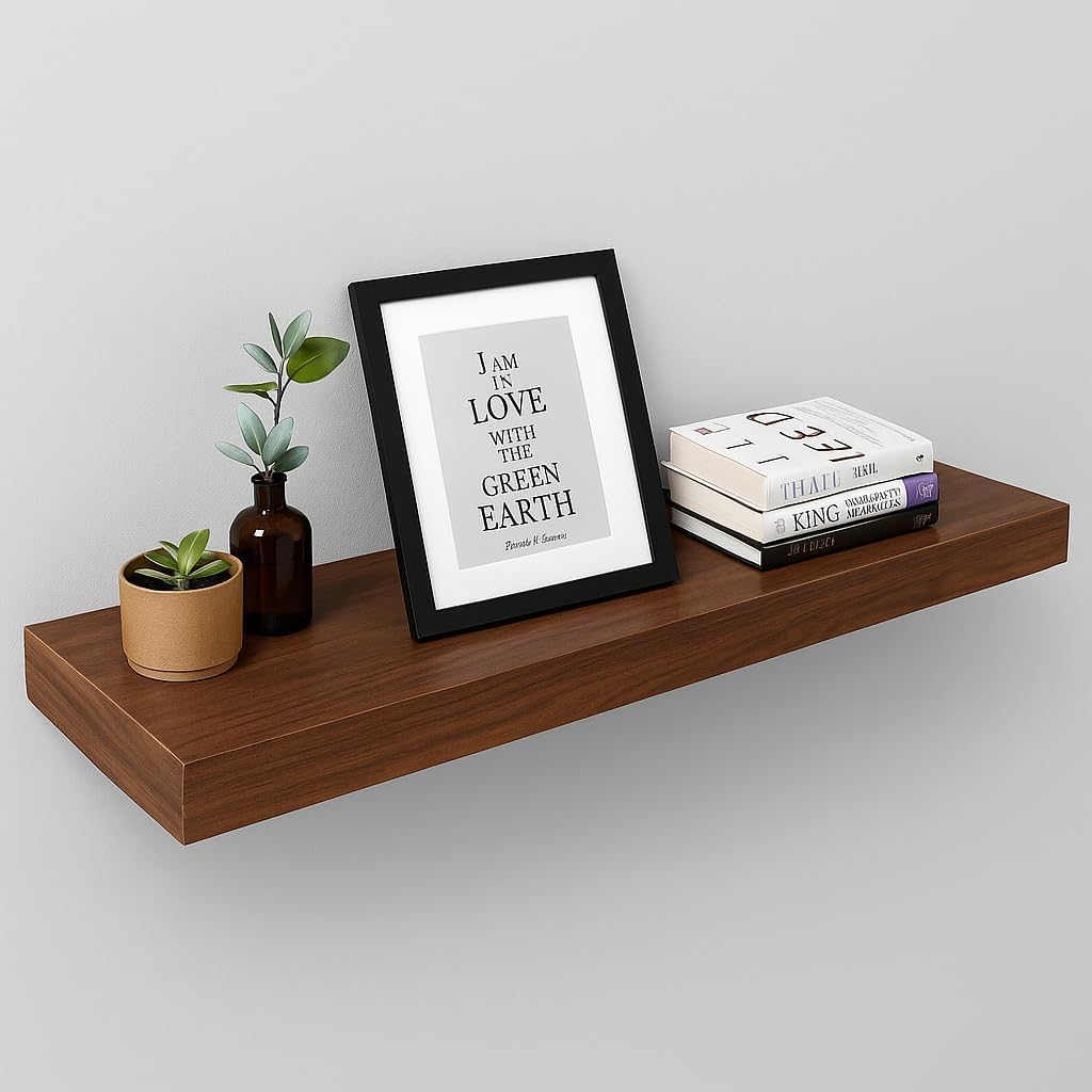 AKDC Wooden Floating Wall Shelf 70cm – Dark Walnut - Al Kabayel Discount CentreAKDC Wooden Floating Wall Shelf 70cm – Dark WalnutAKDCHardwaresAl Kabayel Discount Centre
