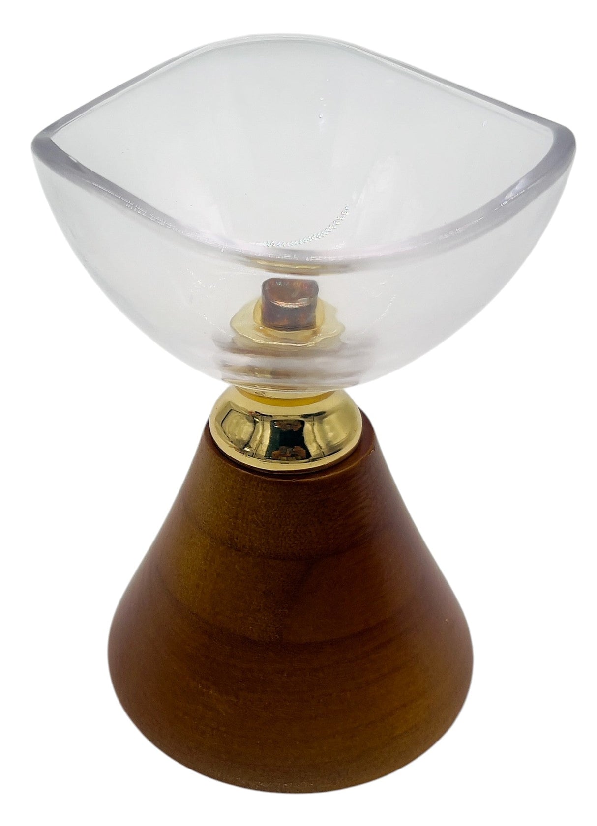 AKDC Wooden Footed Glass Fruit Bowl 12cm*16cm - Al Kabayel Discount CentreAKDC Wooden Footed Glass Fruit Bowl 12cm*16cmBowlsAKDCAl Kabayel Discount Centre