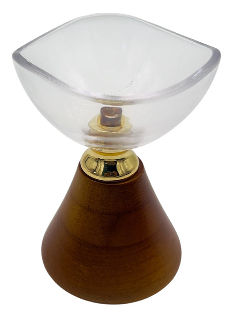 AKDC Wooden Footed Glass Fruit Bowl 12cm*16cm - Al Kabayel Discount CentreAKDC Wooden Footed Glass Fruit Bowl 12cm*16cmBowlsAKDCAl Kabayel Discount Centre