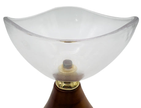 AKDC Wooden Footed Glass Fruit Bowl 16.5cm*19cm - Al Kabayel Discount CentreAKDC Wooden Footed Glass Fruit Bowl 16.5cm*19cmBowlsAKDCAl Kabayel Discount Centre