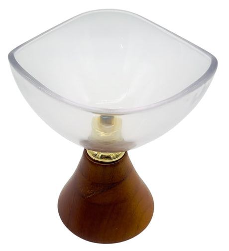 AKDC Wooden Footed Glass Fruit Bowl 16.5cm*19cm - Al Kabayel Discount CentreAKDC Wooden Footed Glass Fruit Bowl 16.5cm*19cmBowlsAKDCAl Kabayel Discount Centre