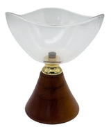 AKDC Wooden Footed Glass Fruit Bowl 16.5cm*19cm - Al Kabayel Discount CentreAKDC Wooden Footed Glass Fruit Bowl 16.5cm*19cmBowlsAKDCAl Kabayel Discount Centre