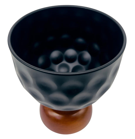 AKDC Wooden Footed Metal Fruit Bowl 15cm*18.5cm, Black - Al Kabayel Discount CentreAKDC Wooden Footed Metal Fruit Bowl 15cm*18.5cm, BlackBowlsAKDCAl Kabayel Discount Centre