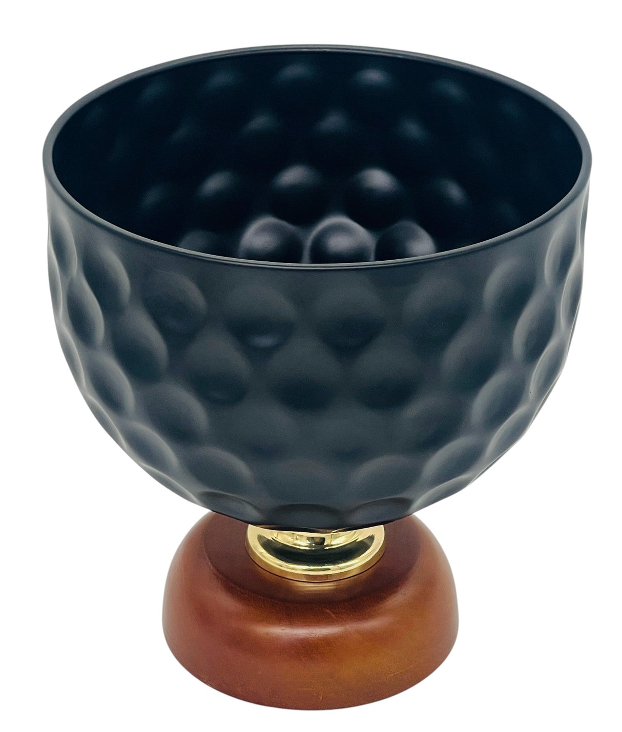 AKDC Wooden Footed Metal Fruit Bowl 20cm*20.5cm, Black - Al Kabayel Discount CentreAKDC Wooden Footed Metal Fruit Bowl 20cm*20.5cm, BlackBowlsAKDCAl Kabayel Discount Centre