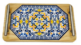 AKDC Wooden Serving Tray with Handle 34cm*19cm*1cm, Multicolour Floral Design - Al Kabayel Discount CentreAKDC Wooden Serving Tray with Handle 34cm*19cm*1cm, Multicolour Floral DesignServing TraysAKDCAl Kabayel Discount Centre