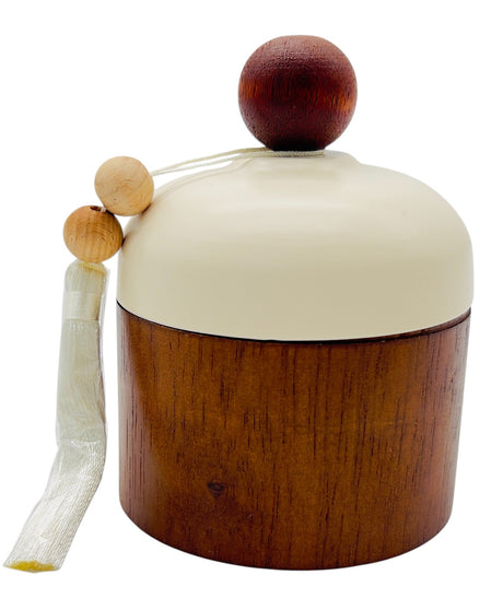AKDC Wooden Sugar Pot with Metal Lid 9.5cm*12cm, Ivory - Al Kabayel Discount CentreAKDC Wooden Sugar Pot with Metal Lid 9.5cm*12cm, IvoryJars & Food SaversAKDCAl Kabayel Discount Centre
