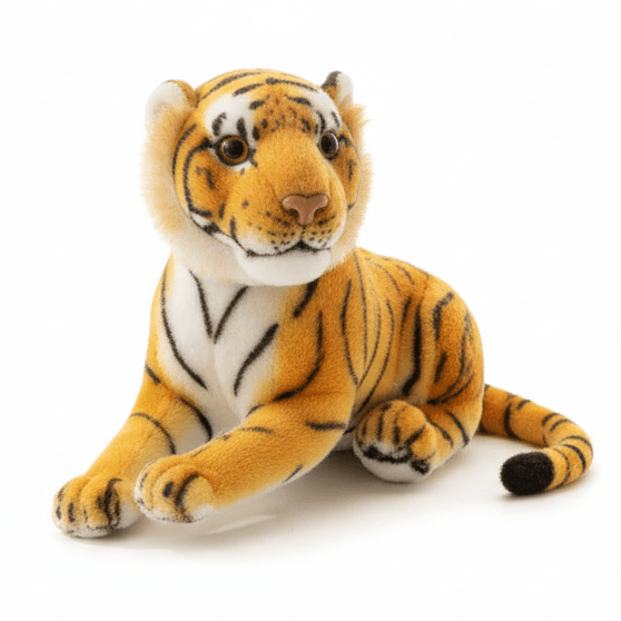 AKDC Yellow & Black Tiger Plush Toy 30cm Soft Stuffed Animal Jungle Cat Toy Gift for Kids - Al Kabayel Discount CentreAKDC Yellow & Black Tiger Plush Toy 30cm Soft Stuffed Animal Jungle Cat Toy Gift for KidsToysAKDCAl Kabayel Discount Centre