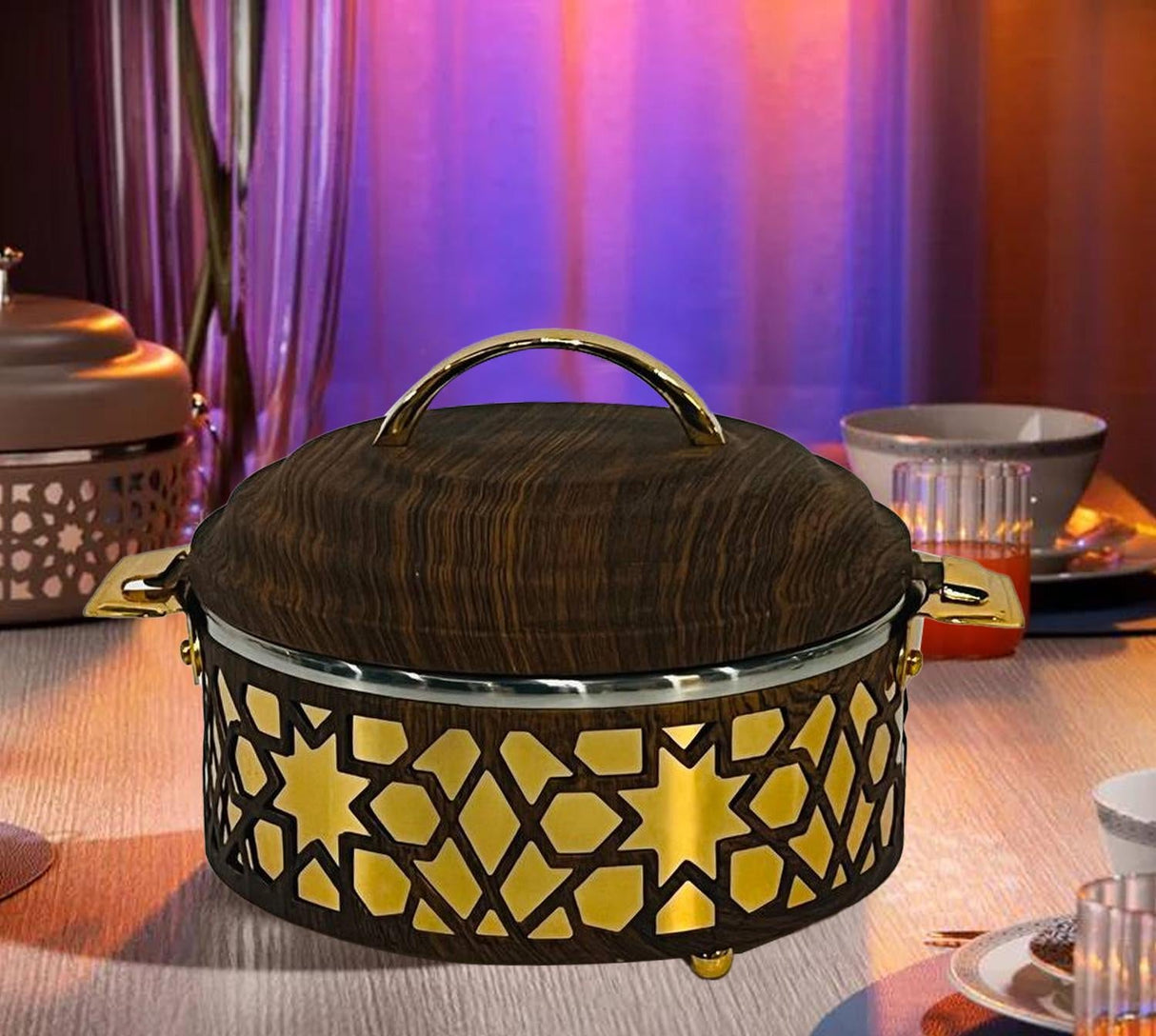 AL HABBAI Hotpot Big Size, Wood and Gold - Al Kabayel Discount CentreAL HABBAI Hotpot Big Size, Wood and GoldCasseroles & Stock PotsAl Kabayel Discount CentreAl Kabayel Discount Centre