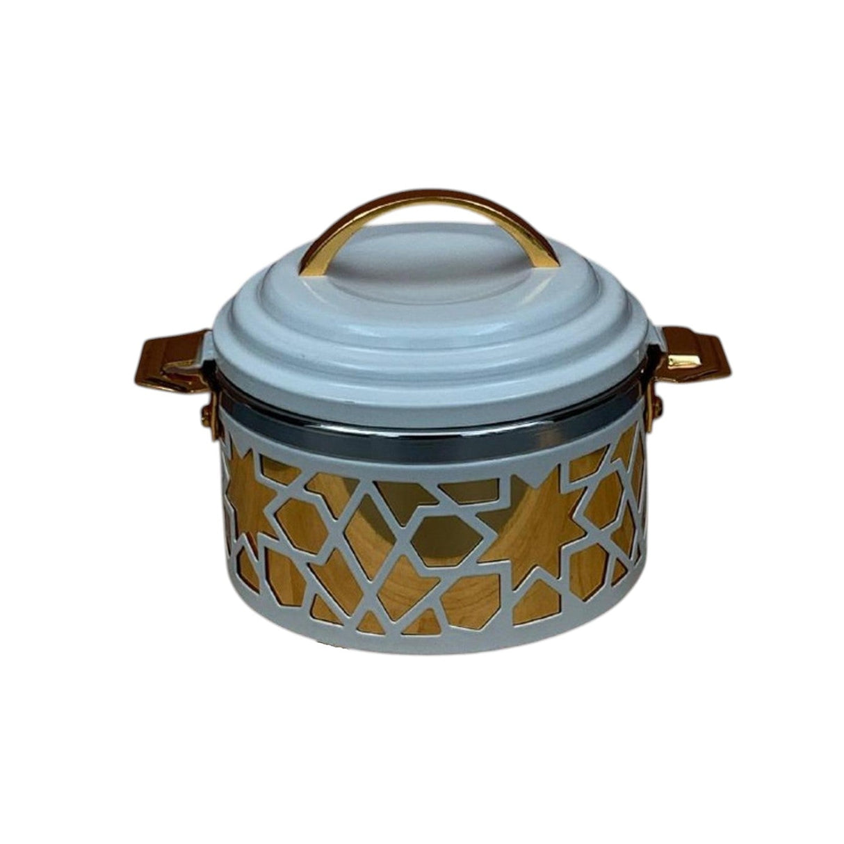 AL HABBAI Hotpot Medium Size, White and Gold - Al Kabayel Discount CentreAL HABBAI Hotpot Medium Size, White and GoldCasseroles & Stock PotsAl Kabayel Discount CentreAl Kabayel Discount Centre
