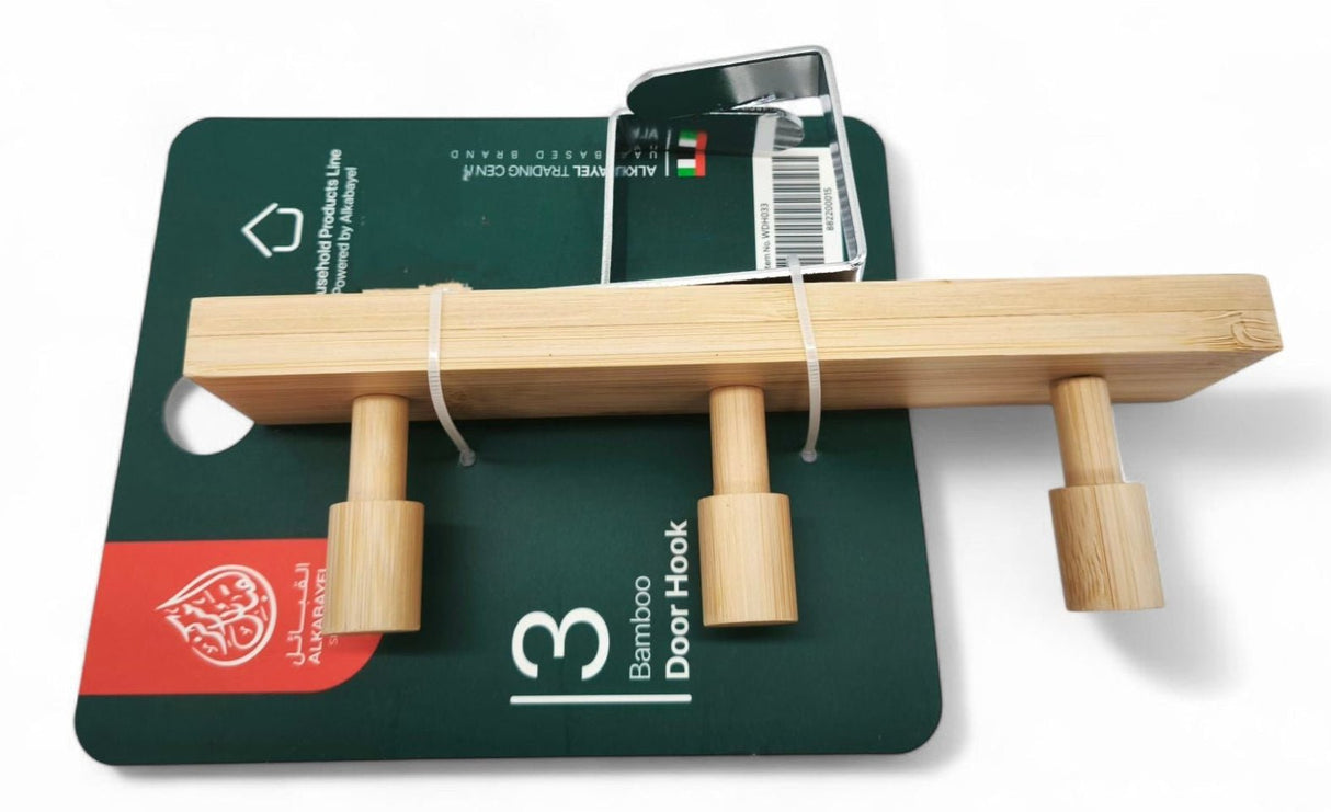 Al Kabayel Bamboo Door Hanger â€“ 3 Hooks, 20Cm - Al Kabayel Discount CentreAl Kabayel Bamboo Door Hanger â€“ 3 Hooks, 20CmOrganizers & AccessoriesAKDCAl Kabayel Discount Centre