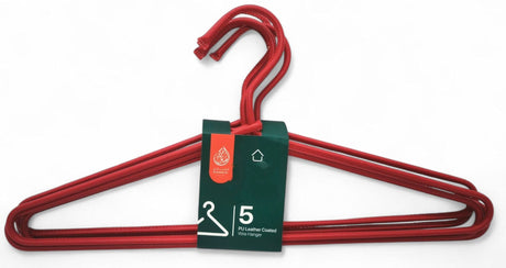Al Kabayel Pu Leather Coated Wire Hangers â€“ Set of 5 Red - Al Kabayel Discount CentreAl Kabayel Pu Leather Coated Wire Hangers â€“ Set of 5 RedOrganizers & AccessoriesAKDCAl Kabayel Discount Centre