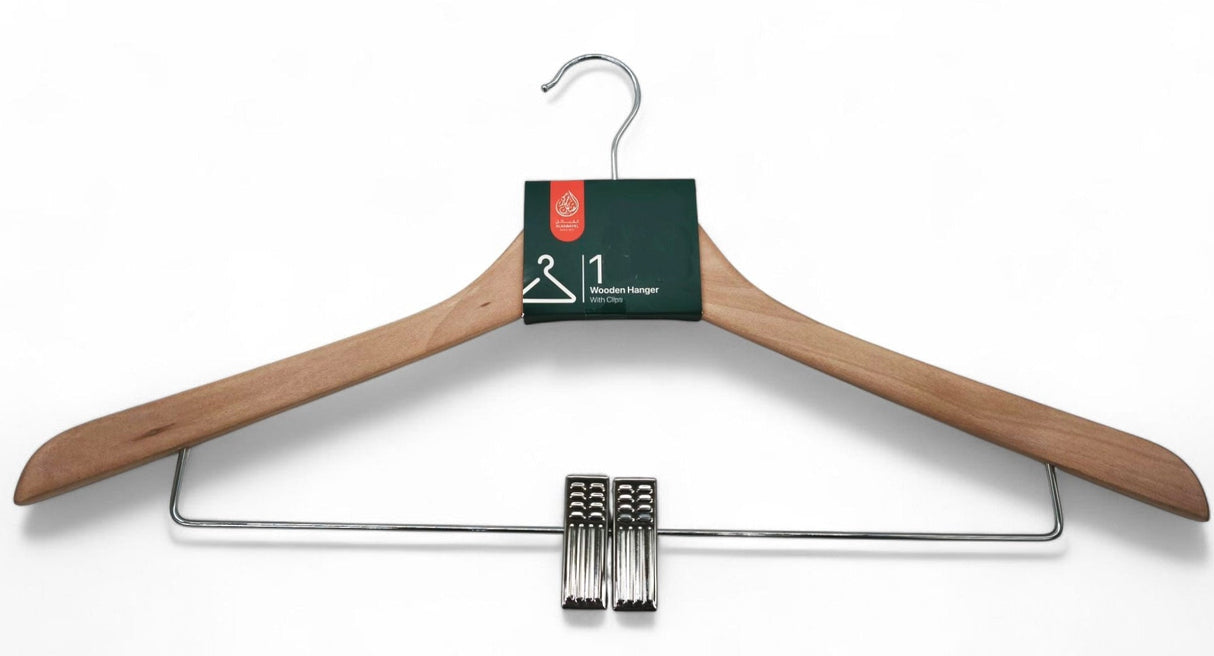 Al Kabayel Wooden Hanger with Clip - Al Kabayel Discount CentreAl Kabayel Wooden Hanger with ClipOrganizers & AccessoriesAKDCAl Kabayel Discount Centre
