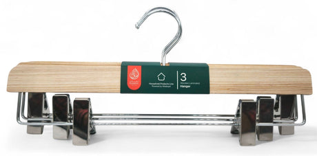 Al Kabayel Wooden Hangers With Clips â€“ 3 - Pack - Al Kabayel Discount CentreAl Kabayel Wooden Hangers With Clips â€“ 3 - PackOrganizers & AccessoriesAKDCAl Kabayel Discount Centre