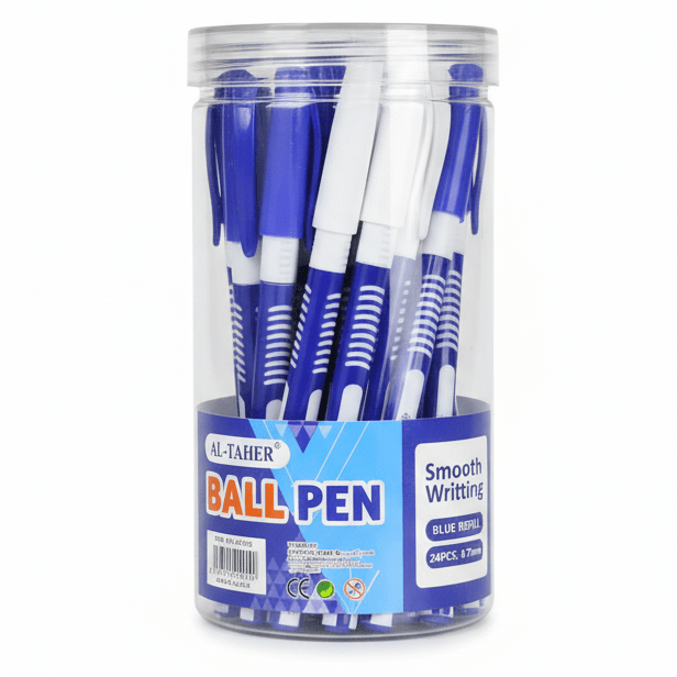 Al - Taher Blue Ball Pen – Pack of 24 (0.7mm, Smooth Writing) - Al Kabayel Discount CentreAl - Taher Blue Ball Pen – Pack of 24 (0.7mm, Smooth Writing)Pens, Pencils & MarkersAL - TAHERAl Kabayel Discount Centre