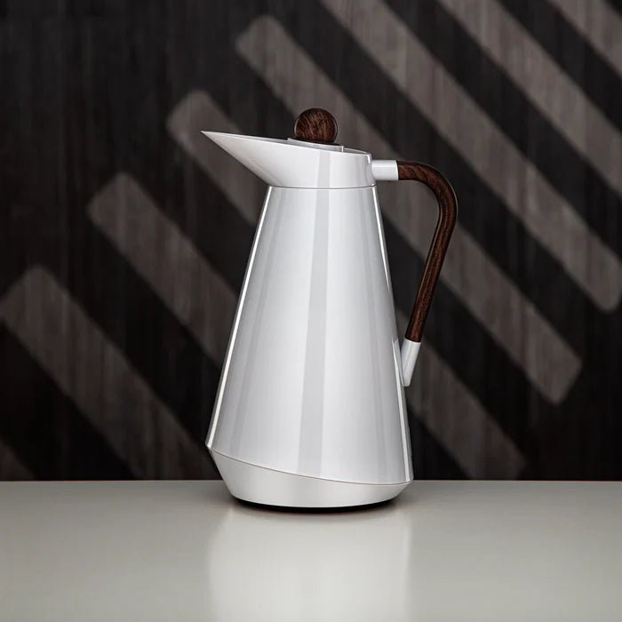Almarjan 2 Pcs Elegant Vacuum Flask Set (0.7 / 1 LTR )– Pearl White with Stunning Wood Accents (Q1ZP125Y) - Al Kabayel Discount CentreAlmarjan 2 Pcs Elegant Vacuum Flask Set (0.7 / 1 LTR )– Pearl White with Stunning Wood Accents (Q1ZP125Y)ThermosALMARJANAl Kabayel Discount Centre