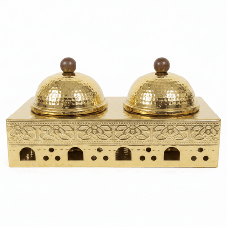 Almarjan 2 - Piece Gold Candy Bowl Set with Metal Stand – Decorative Serving Set for Dry Fruits, Nuts & Sweets – 12.5 × 33 × 17 cm - Al Kabayel Discount CentreAlmarjan 2 - Piece Gold Candy Bowl Set with Metal Stand – Decorative Serving Set for Dry Fruits, Nuts & Sweets – 12.5 × 33 × 17 cmJars & Food SaversALMARJANAl Kabayel Discount Centre
