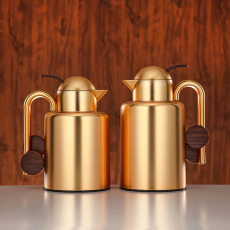 Almarjan 2 - Piece Vacuum Flask Set 1L & 1.5L Gold with Brown Color – Premium Dual Flask Set for Home, Office & Events - Al Kabayel Discount CentreAlmarjan 2 - Piece Vacuum Flask Set 1L & 1.5L Gold with Brown Color – Premium Dual Flask Set for Home, Office & EventsThermosALMARJANAl Kabayel Discount Centre