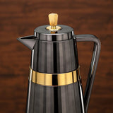Almarjan 2 Pieces Vacuum Flask Set Black & Gold 1 Liter And 0.7 Liter - Al Kabayel Discount CentreAlmarjan 2 Pieces Vacuum Flask Set Black & Gold 1 Liter And 0.7 LiterThermosALMARJANAl Kabayel Discount Centre