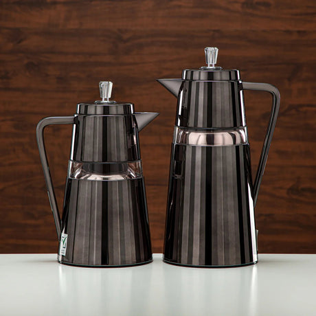 Almarjan 2 Pieces Vacuum Flask Set Black & Transparent 1 Liter And 0.7 Liter - Al Kabayel Discount CentreAlmarjan 2 Pieces Vacuum Flask Set Black & Transparent 1 Liter And 0.7 LiterThermosALMARJANAl Kabayel Discount Centre