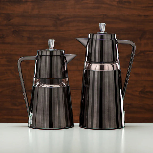 Almarjan 2 Pieces Vacuum Flask Set Black & Transparent 1 Liter And 0.7 Liter - Al Kabayel Discount CentreAlmarjan 2 Pieces Vacuum Flask Set Black & Transparent 1 Liter And 0.7 LiterThermosALMARJANAl Kabayel Discount Centre