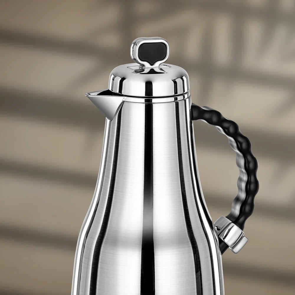 Almarjan 2 Pieces Vacuum Flask Set, Brushed Silver & Black - Al Kabayel Discount CentreAlmarjan 2 Pieces Vacuum Flask Set, Brushed Silver & BlackThermosALMARJANAl Kabayel Discount Centre