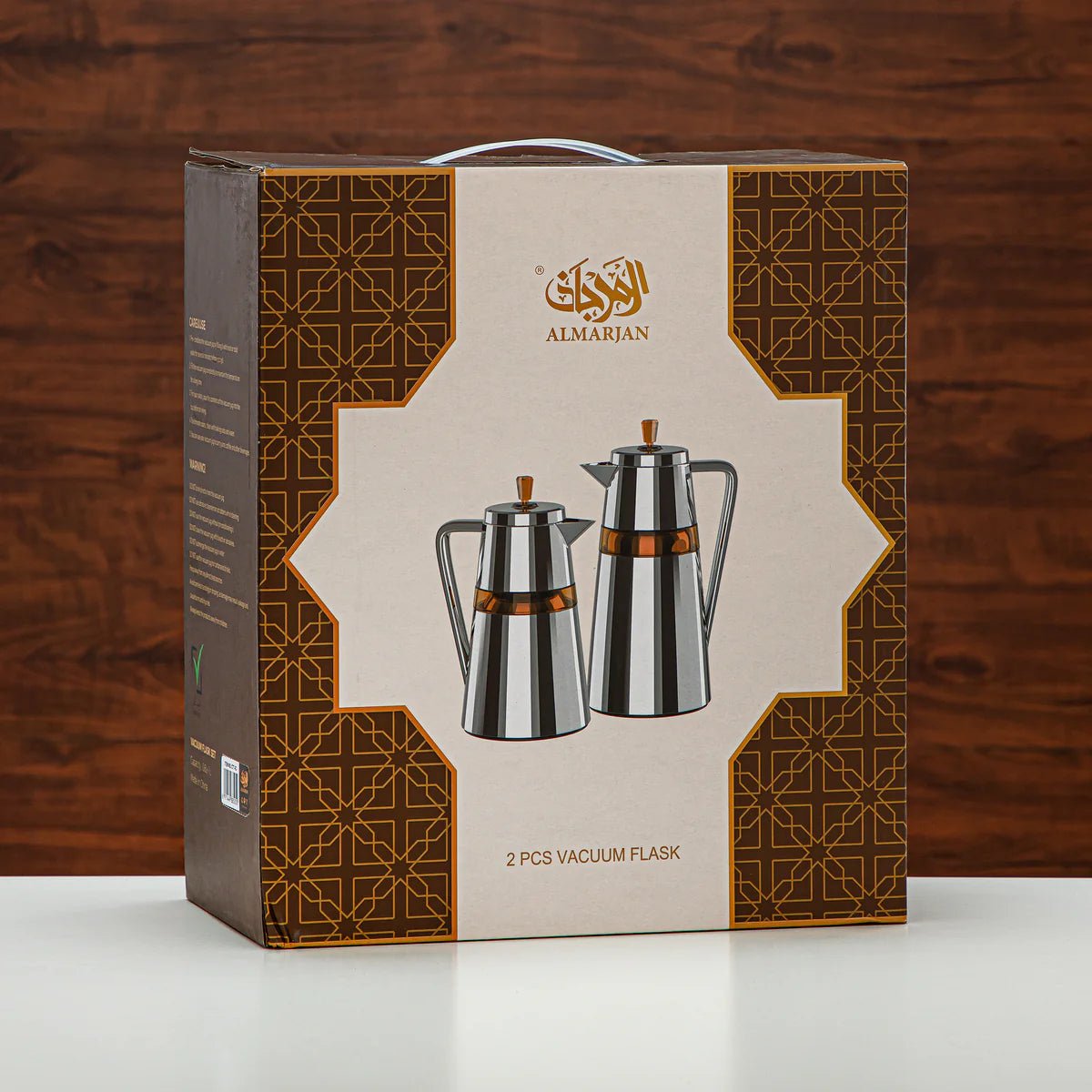 Almarjan 2 Pieces Vacuum Flask Set Gold & Transparent 1 Liter And 0.7 Liter - Al Kabayel Discount CentreAlmarjan 2 Pieces Vacuum Flask Set Gold & Transparent 1 Liter And 0.7 LiterThermosALMARJANAl Kabayel Discount Centre