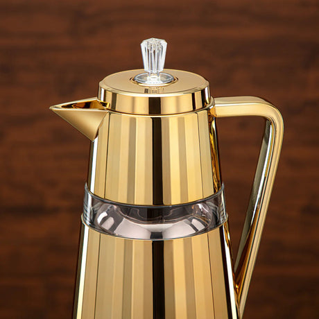 Almarjan 2 Pieces Vacuum Flask Set Gold & Transparent 1 Liter And 0.7 Liter - Al Kabayel Discount CentreAlmarjan 2 Pieces Vacuum Flask Set Gold & Transparent 1 Liter And 0.7 LiterThermosALMARJANAl Kabayel Discount Centre