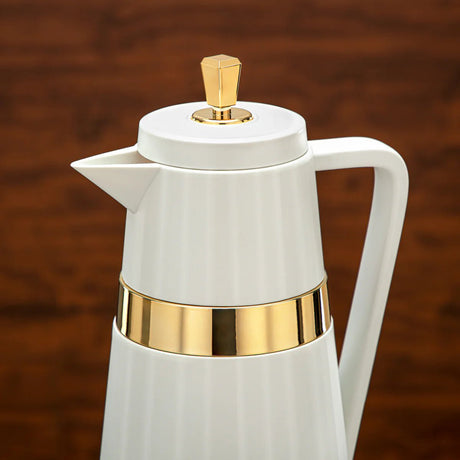 Almarjan 2 Pieces Vacuum Flask Set Ivory & Gold 1 Liter And 0.7 Liter - Al Kabayel Discount CentreAlmarjan 2 Pieces Vacuum Flask Set Ivory & Gold 1 Liter And 0.7 LiterThermosALMARJANAl Kabayel Discount Centre