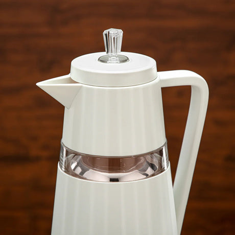Almarjan 2 Pieces Vacuum Flask Set Ivory & Transparent 1 Liter And 0.7 Liter - Al Kabayel Discount CentreAlmarjan 2 Pieces Vacuum Flask Set Ivory & Transparent 1 Liter And 0.7 LiterThermosALMARJANAl Kabayel Discount Centre