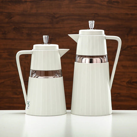 Almarjan 2 Pieces Vacuum Flask Set Ivory & Transparent 1 Liter And 0.7 Liter - Al Kabayel Discount CentreAlmarjan 2 Pieces Vacuum Flask Set Ivory & Transparent 1 Liter And 0.7 LiterThermosALMARJANAl Kabayel Discount Centre