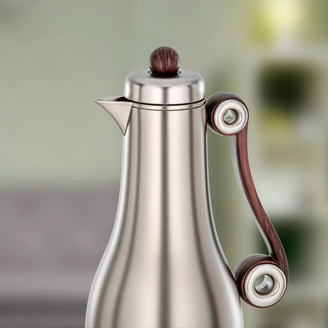 Almarjan 2 Pieces Vacuum Flask Set, Matt Nickel & Dark Wood - Al Kabayel Discount CentreAlmarjan 2 Pieces Vacuum Flask Set, Matt Nickel & Dark WoodThermosALMARJANAl Kabayel Discount Centre