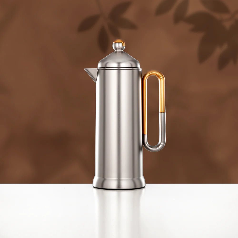 Almarjan 2 Pieces Vacuum Flask Set, Matt Nickel & Matt Gold - Al Kabayel Discount CentreAlmarjan 2 Pieces Vacuum Flask Set, Matt Nickel & Matt GoldThermosALMARJANAl Kabayel Discount Centre