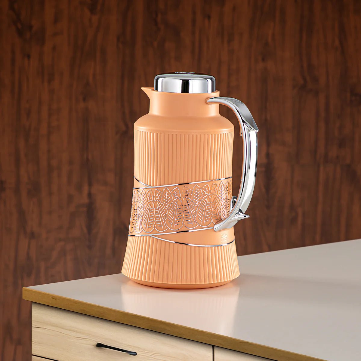 Almarjan 2 Pieces Vacuum Flask Set Peach & Silver - GT112AB - 100 NAP/C - Al Kabayel Discount CentreAlmarjan 2 Pieces Vacuum Flask Set Peach & Silver - GT112AB - 100 NAP/CThermosALMARJANAl Kabayel Discount Centre