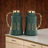 Almarjan 2 Pieces Vacuum Flask Set Sage Green & Gold - GT112AB - 100 NGR/G - Al Kabayel Discount CentreAlmarjan 2 Pieces Vacuum Flask Set Sage Green & Gold - GT112AB - 100 NGR/GThermosALMARJANAl Kabayel Discount Centre