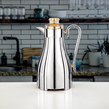 Almarjan 2 Pieces Vacuum Flask Set Silver & Gold - FG205 AB - 100 NI/G - Al Kabayel Discount CentreAlmarjan 2 Pieces Vacuum Flask Set Silver & Gold - FG205 AB - 100 NI/GThermosALMARJANAl Kabayel Discount Centre