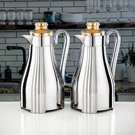 Almarjan 2 Pieces Vacuum Flask Set Silver & Gold - FG205 AB - 100 NI/G - Al Kabayel Discount CentreAlmarjan 2 Pieces Vacuum Flask Set Silver & Gold - FG205 AB - 100 NI/GThermosALMARJANAl Kabayel Discount Centre