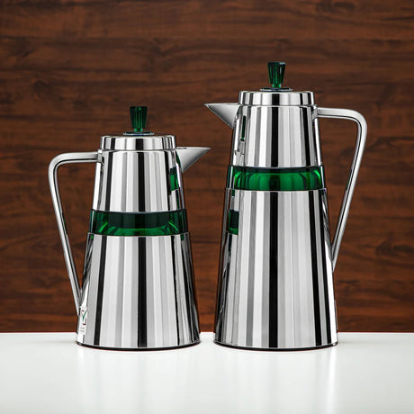Almarjan 2 Pieces Vacuum Flask Set Silver & Green 1 Liter And 0.7 Liter - Al Kabayel Discount CentreAlmarjan 2 Pieces Vacuum Flask Set Silver & Green 1 Liter And 0.7 LiterThermosALMARJANAl Kabayel Discount Centre