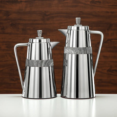 Almarjan 2 Pieces Vacuum Flask Set Silver & Grey Marble 1 Liter And 0.7 Liter - Al Kabayel Discount CentreAlmarjan 2 Pieces Vacuum Flask Set Silver & Grey Marble 1 Liter And 0.7 LiterThermosALMARJANAl Kabayel Discount Centre