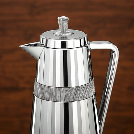 Almarjan 2 Pieces Vacuum Flask Set Silver & Grey Marble 1 Liter And 0.7 Liter - Al Kabayel Discount CentreAlmarjan 2 Pieces Vacuum Flask Set Silver & Grey Marble 1 Liter And 0.7 LiterThermosALMARJANAl Kabayel Discount Centre