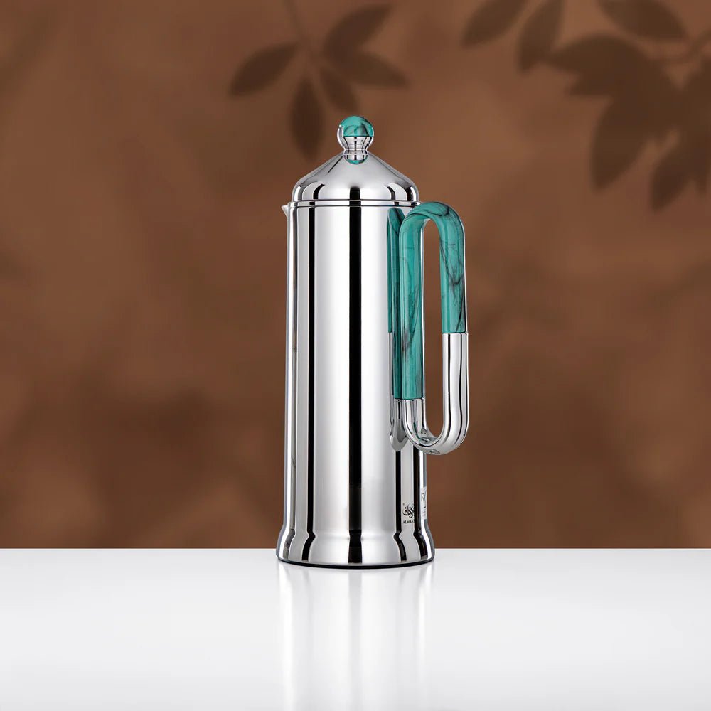 Almarjan 2 Pieces Vacuum Flask Set, Silver & Tiffany Marble - Al Kabayel Discount CentreAlmarjan 2 Pieces Vacuum Flask Set, Silver & Tiffany MarbleThermosALMARJANAl Kabayel Discount Centre
