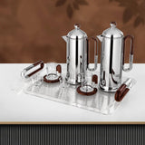 Almarjan 21 Pieces Tea & Coffee Serving Set, Silver & Dark Wood - Al Kabayel Discount CentreAlmarjan 21 Pieces Tea & Coffee Serving Set, Silver & Dark WoodTea SetsALMARJANAl Kabayel Discount Centre