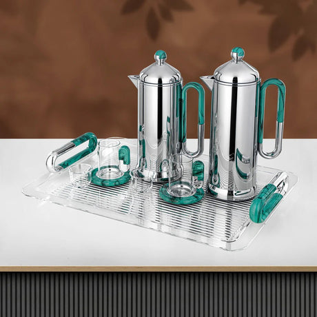 Almarjan 21 Pieces Tea & Coffee Serving Set, Silver & Tiffany Marble - Al Kabayel Discount CentreAlmarjan 21 Pieces Tea & Coffee Serving Set, Silver & Tiffany MarbleTea SetsALMARJANAl Kabayel Discount Centre